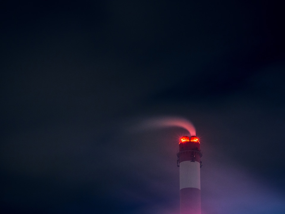 Industrial night sky
