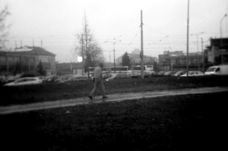 Holga 120FN - Walking Man photo