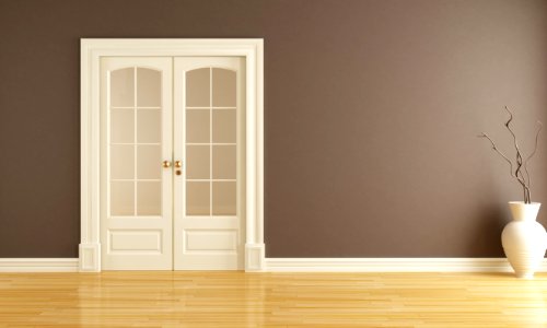 empty interior with sliding door photo