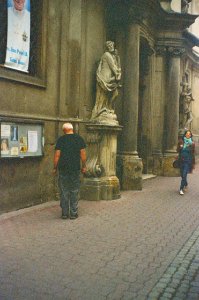 Vilia - People in front of a Church