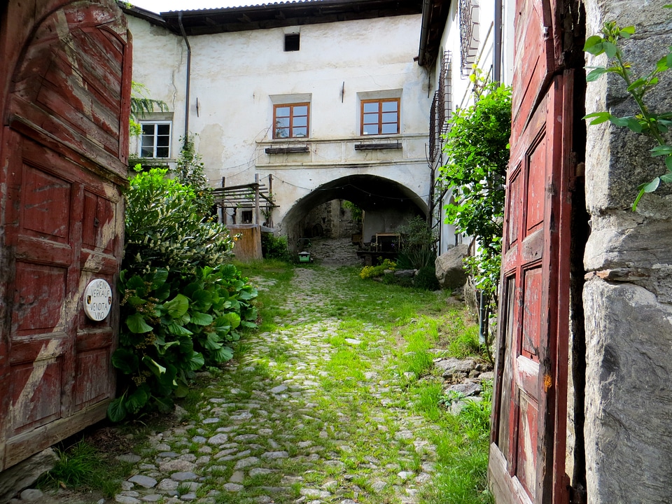 Dilapidated shabby building