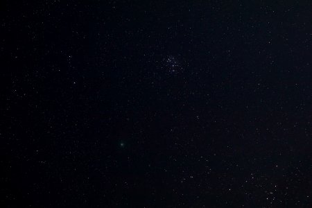 Comet 46/P Wirtanen and the Pleiades on 12-17-18