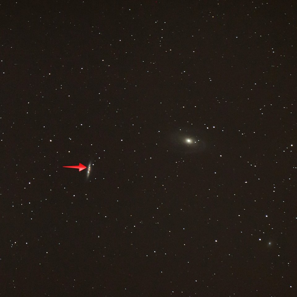 M81 and M82 with Supernova 2014J Annotation