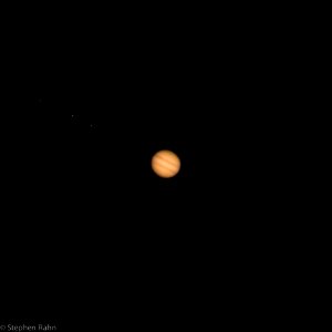 Jupiter and Three Moons