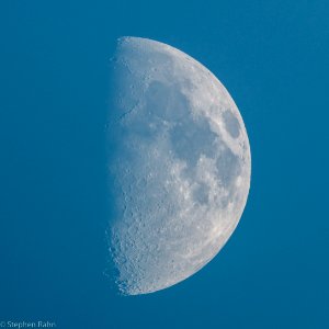 Daytime Waxing Gibbous Moon on 7-24-15 photo