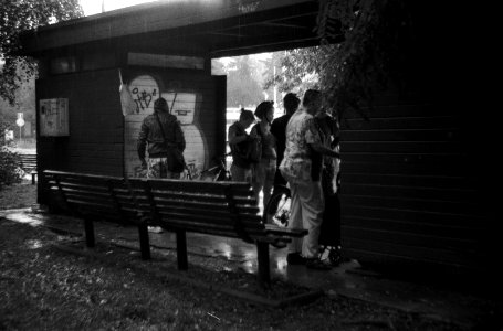 Sokol 2 - Tram Stop Scene from Behind photo