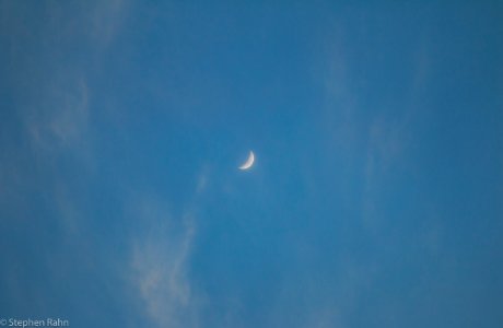 Cloudy Cresent Moon