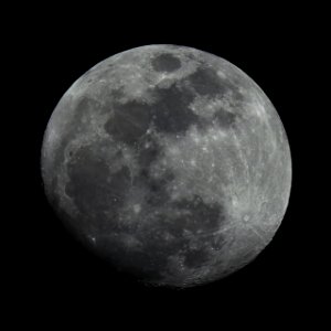 96% Illuminated Waxing Gibbous Moon on 1-29-18