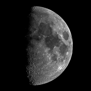 61% Illuminated Waxing Gibbous Moon on 10-17-18