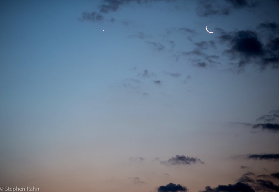 Mercury, Venus, and Waning Crescent Moon