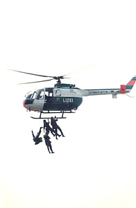 Police helicopter sky security