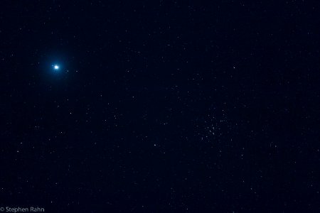 Jupiter and the Beehive Cluster