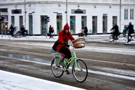 Winter Rainbow - Cycling in Winter in Copenhagen photo