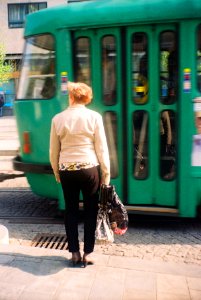 Vilia-Auto - Woman Waiting for a Tram 1 photo