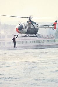Police helicopter sky security