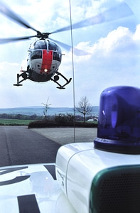 Police helicopter sky security