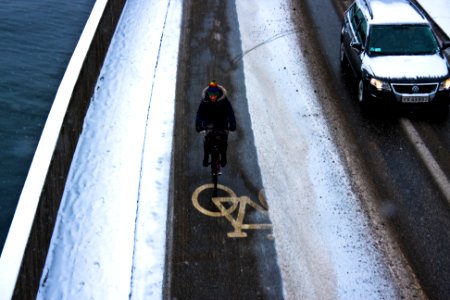 Colourful Hat - Cycling in Winter in Copenhagen photo