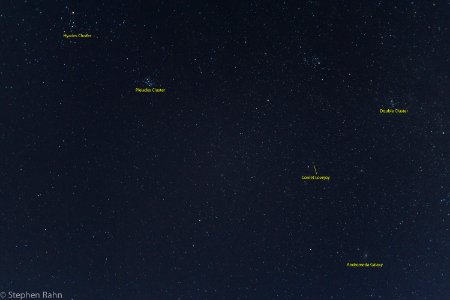 Annotated Winter Night Sky photo