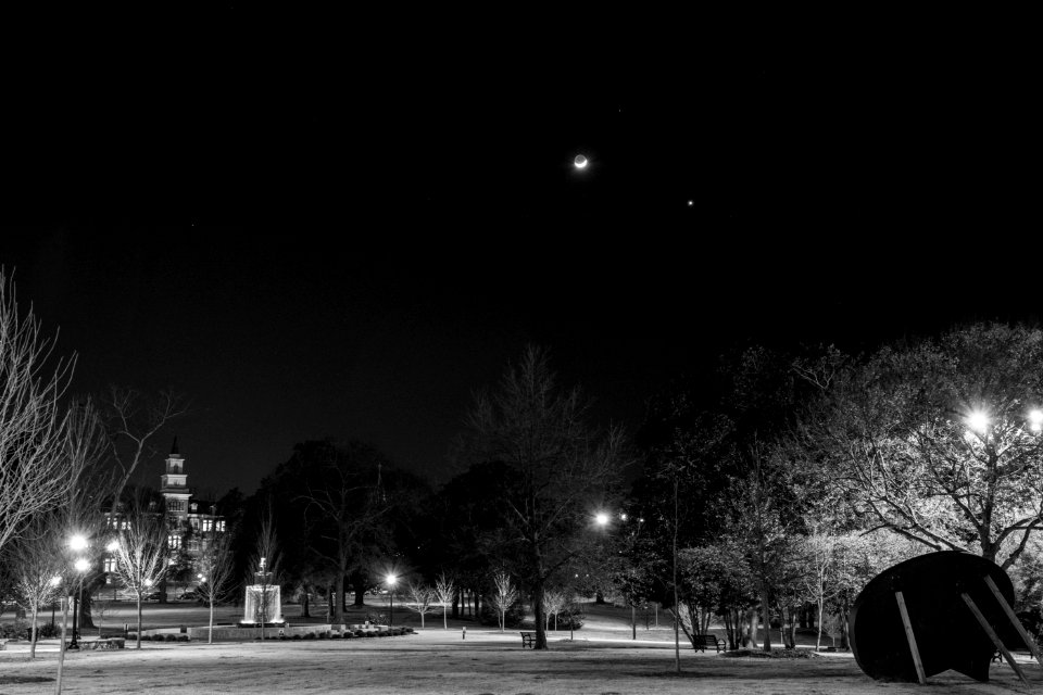 Mars, Moon, and Venus over Tattnall Square Park - Macon, Georgia