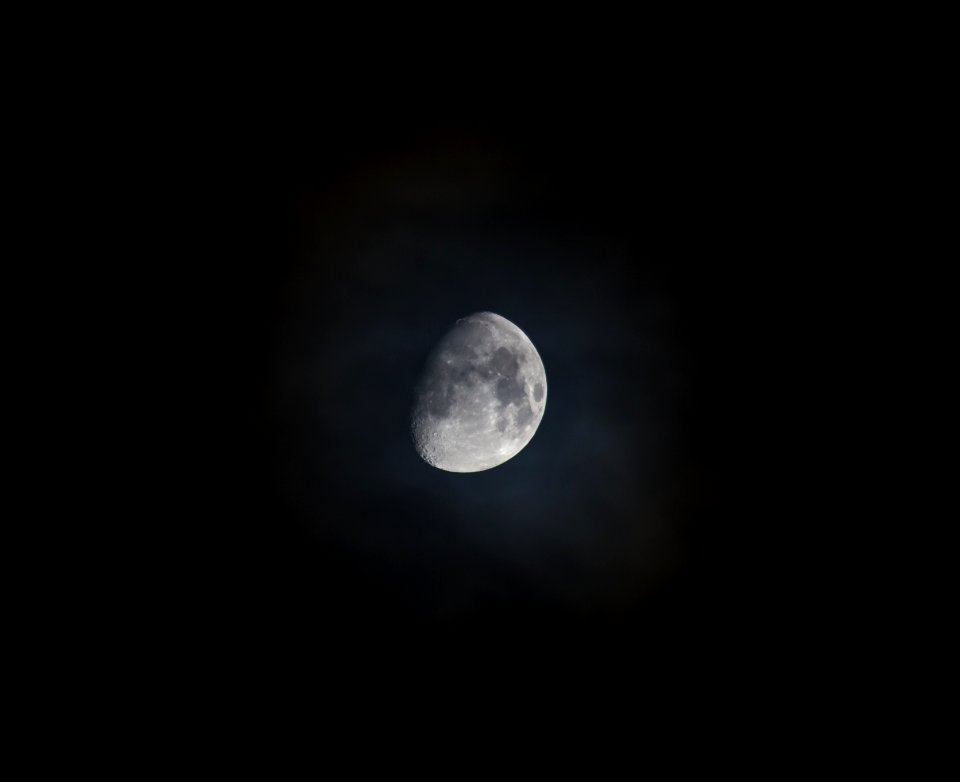 78% Full Waxing Gibbous - Plenty of Clouds