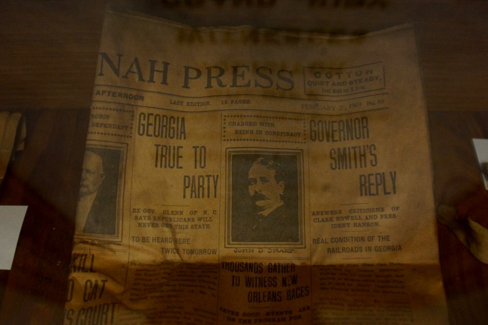 Artifacts on display at the old Effingham County Court House.