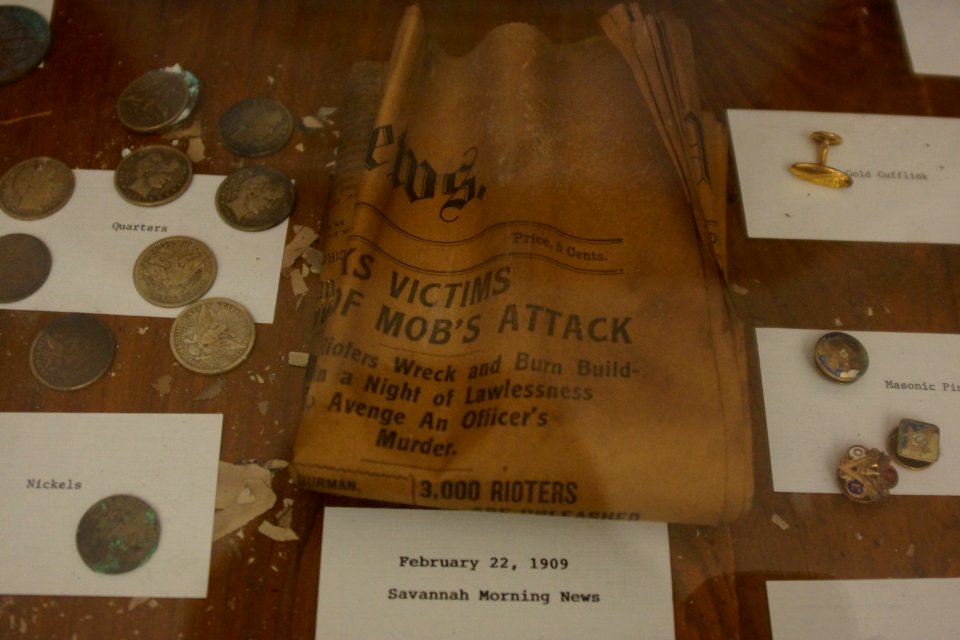 Artifacts on display at the old Effingham County Court House.