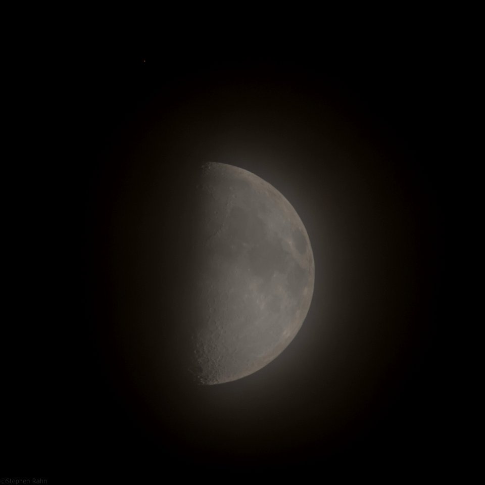 Mars and the First Quarter Moon