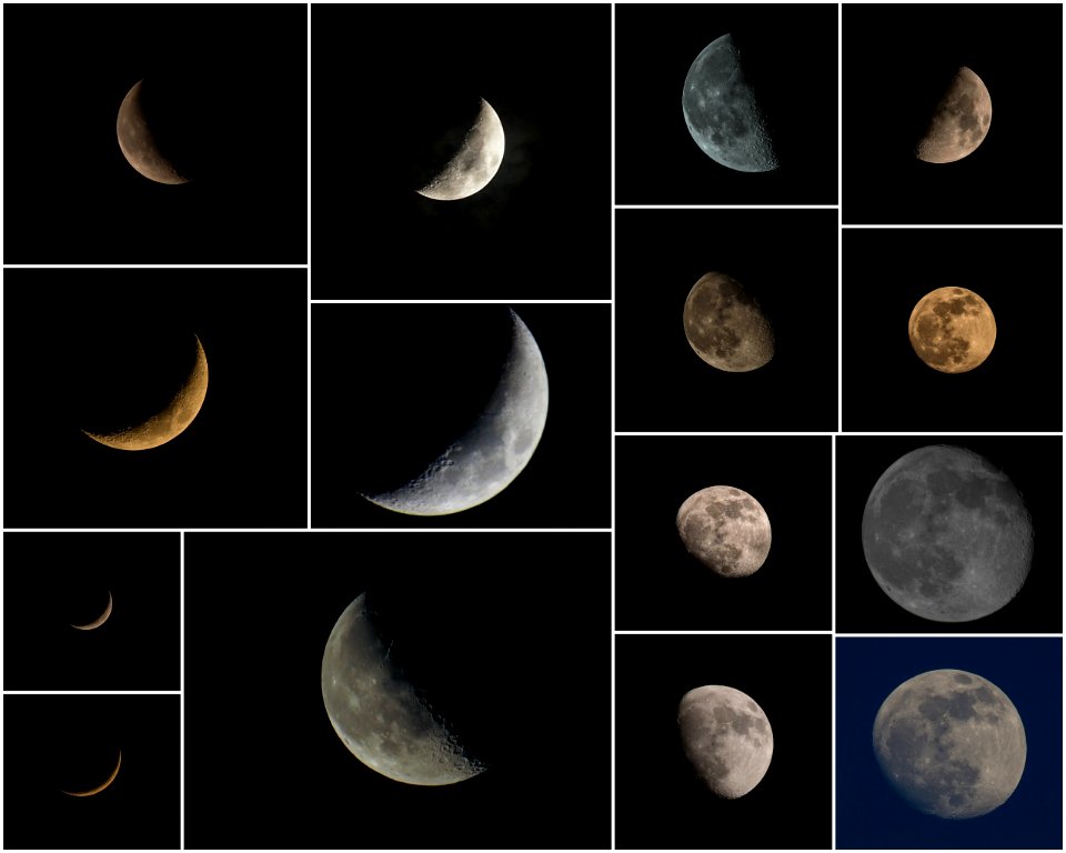 Moon Phase Collage