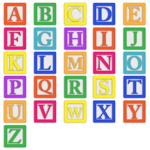 Letters colourful block