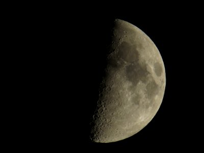 First Quarter Moon over Columbus, Georgia