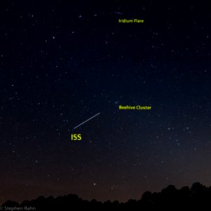 International Space Station with Iridium Flare photo