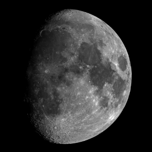 77% Illuminated Waxing Gibbous Moon on 11-18-18