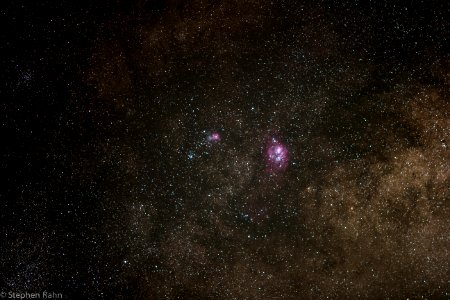 Trifid and Lagoon Nebulae