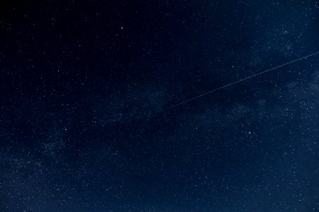 Milky Way with Satellite Photobomb
