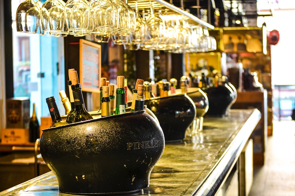 Bottles restaurant alcohol