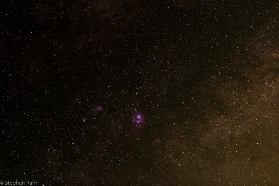 The Trifid and Lagoon Nebulae