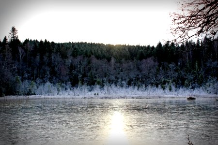 Icy lake photo