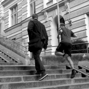 On the Stairs of Schodová Street 02