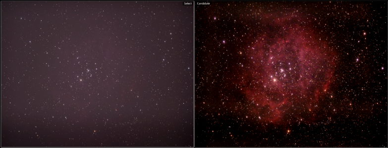 Rosette Nebula -Before and After