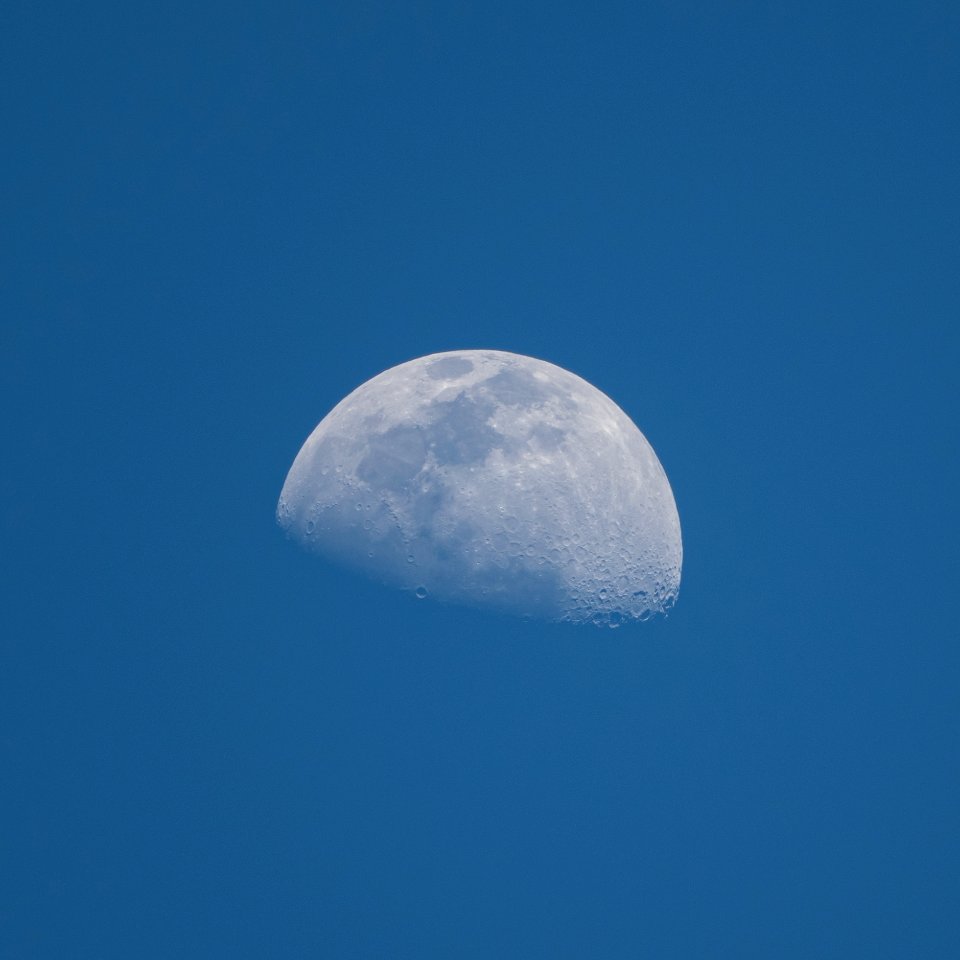 Day 82 - Waxing Gibbous Daytime Moon