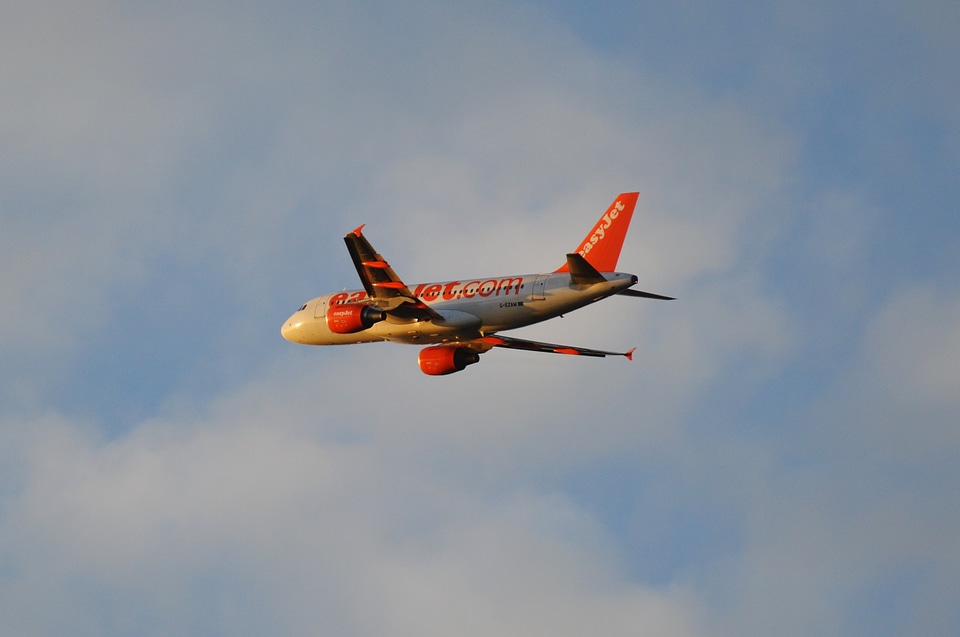 Departure passenger aircraft travel