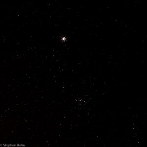 Jupiter and the Beehive Cluster photo