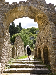 Steps doorway archway photo