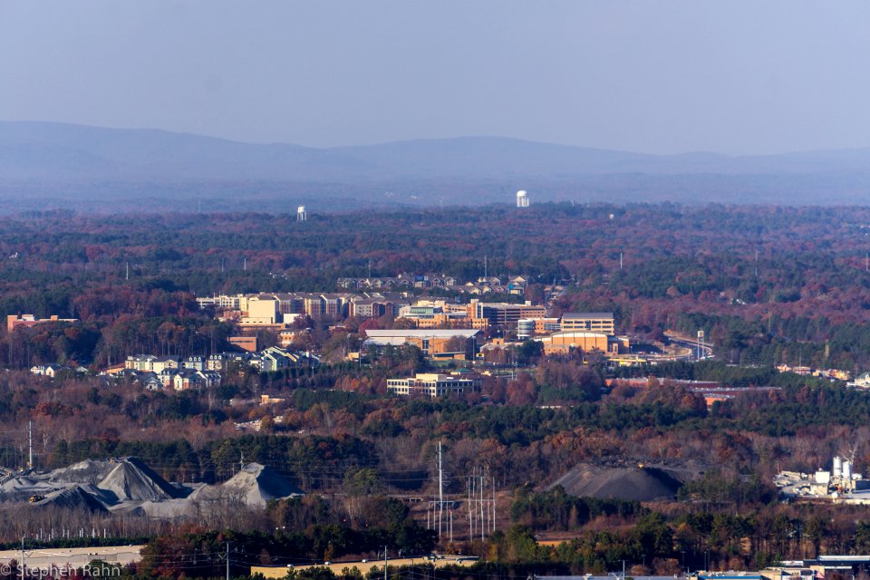 Kennesaw State University as seen from Kennesaw Mountain