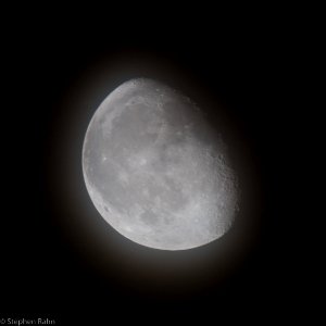 Fuzzy Waning Gibbous Moon on 7-24-16 photo
