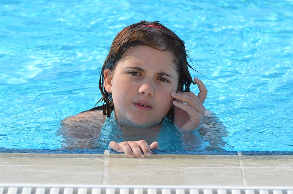 Indoor swimming-pool water summer