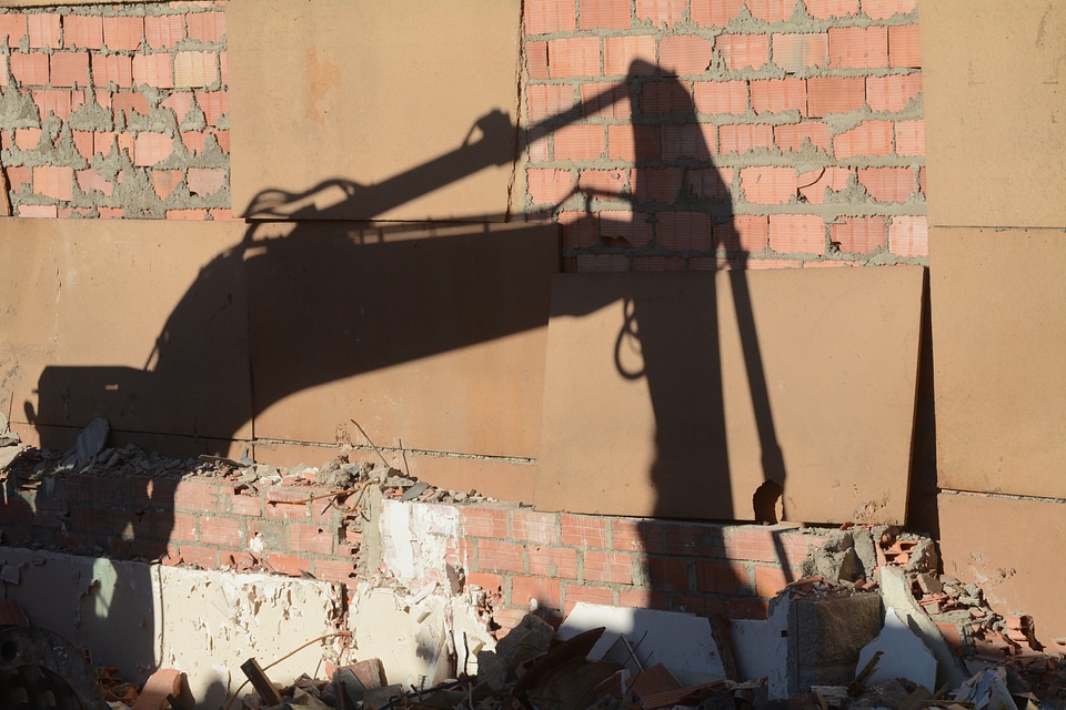 Site demolition construction equipment