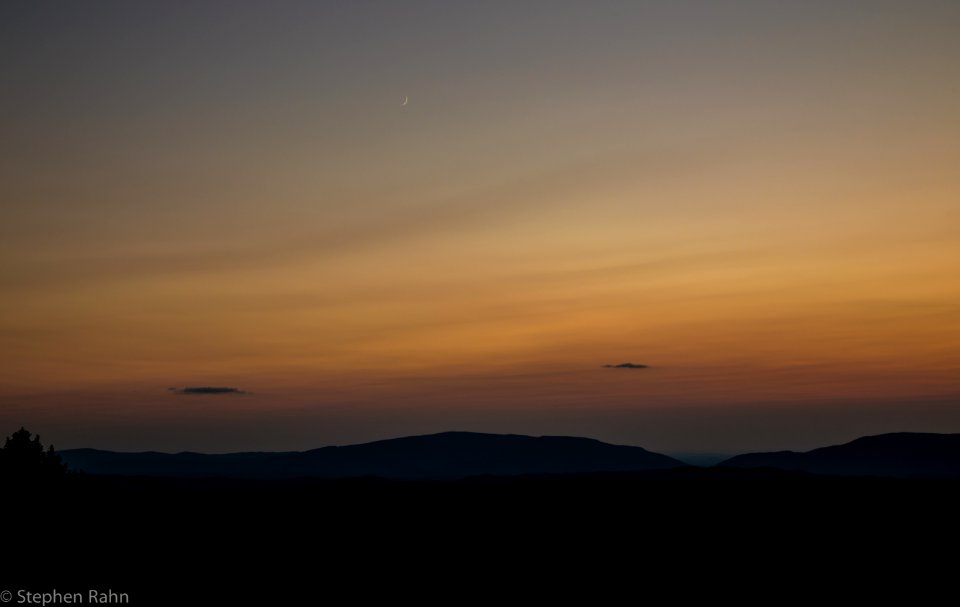 Crescent Moon and Evening Sky