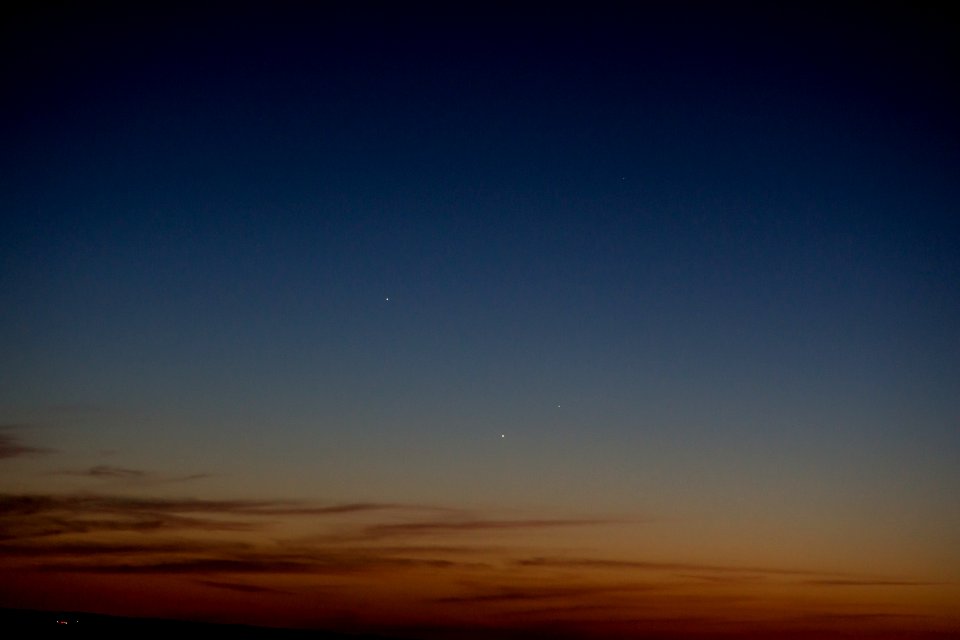 Planetary Triangle - Jupiter, Venus, and Mercury