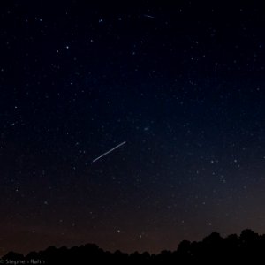 International Space Station and Beehive Cluster with Iridium Flare photo